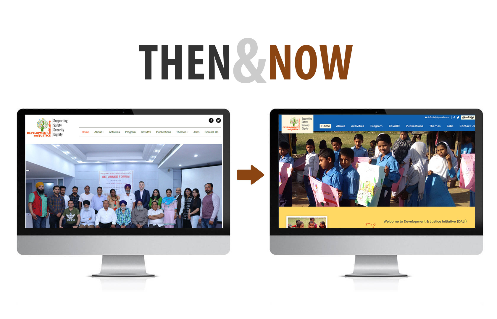 Website revamp then and now for NGO website